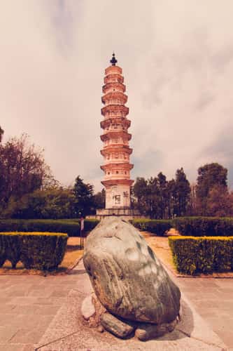 Chongsheng Si San Ta (Three Pagodas) in Dali, Yunnan