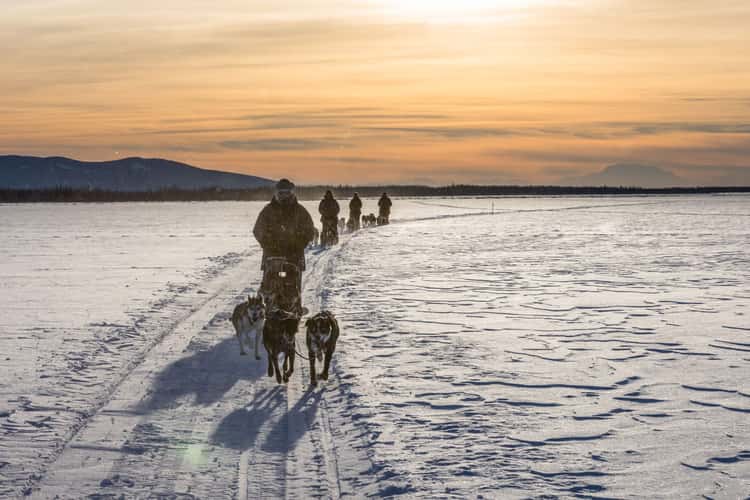 Crossing the Wolf Lake, Nenana, Alaska