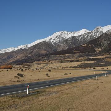 Drive to Mount Cook, New Zealand