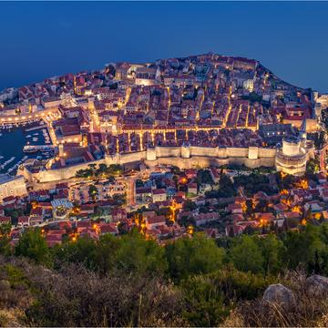 Dubrovnik view from Mount Srđ, Croatia