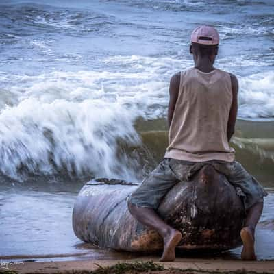 Fisherman Cape Maclear Malawi, Malawi