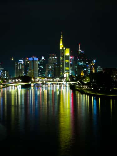 View from “Deutschherrenbridge“, Frankfurt am Main