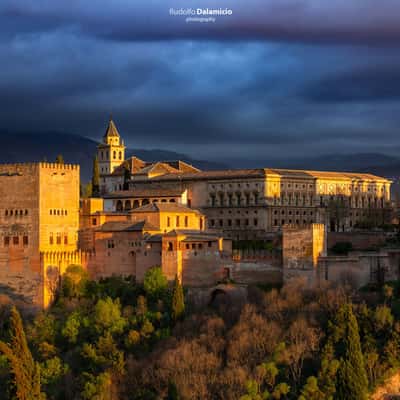 Illuminated Alhambra, Spain