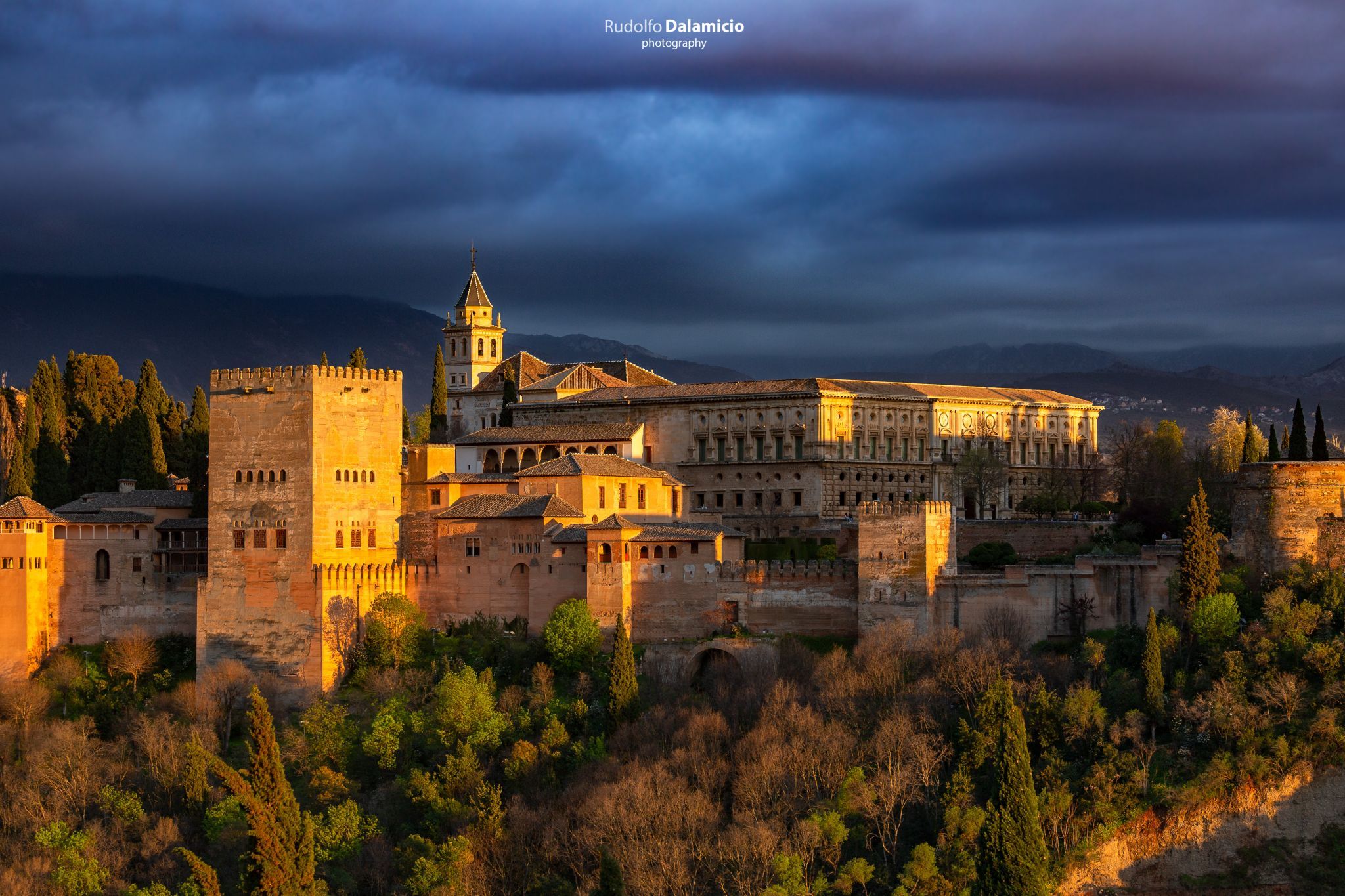 Illuminated Alhambra, Spain