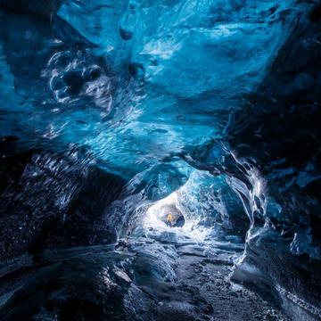 Inside an Ice Cave Skaftafell, Iceland