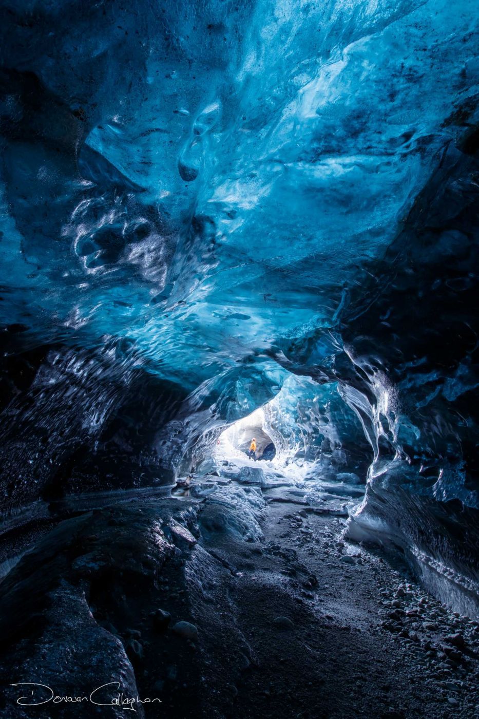 Inside an Ice Cave Skaftafell, Iceland