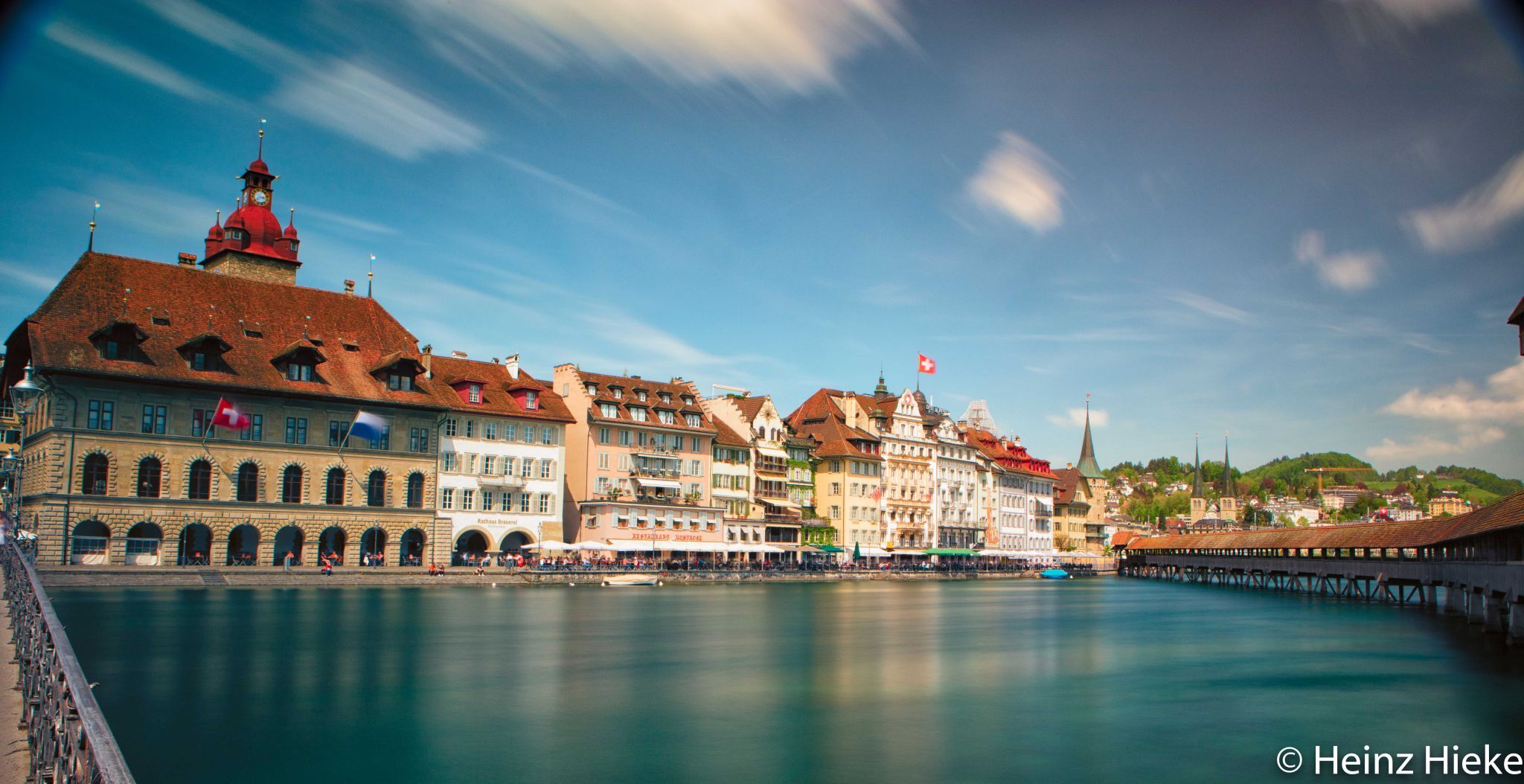 Kapellbridge Lucerne - from Rathaussteg, Switzerland