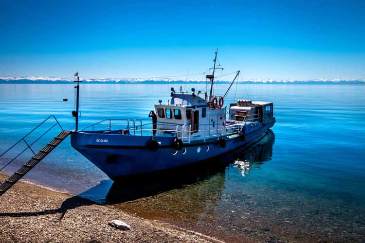 Lake Baikal Irkutsk fishing boat