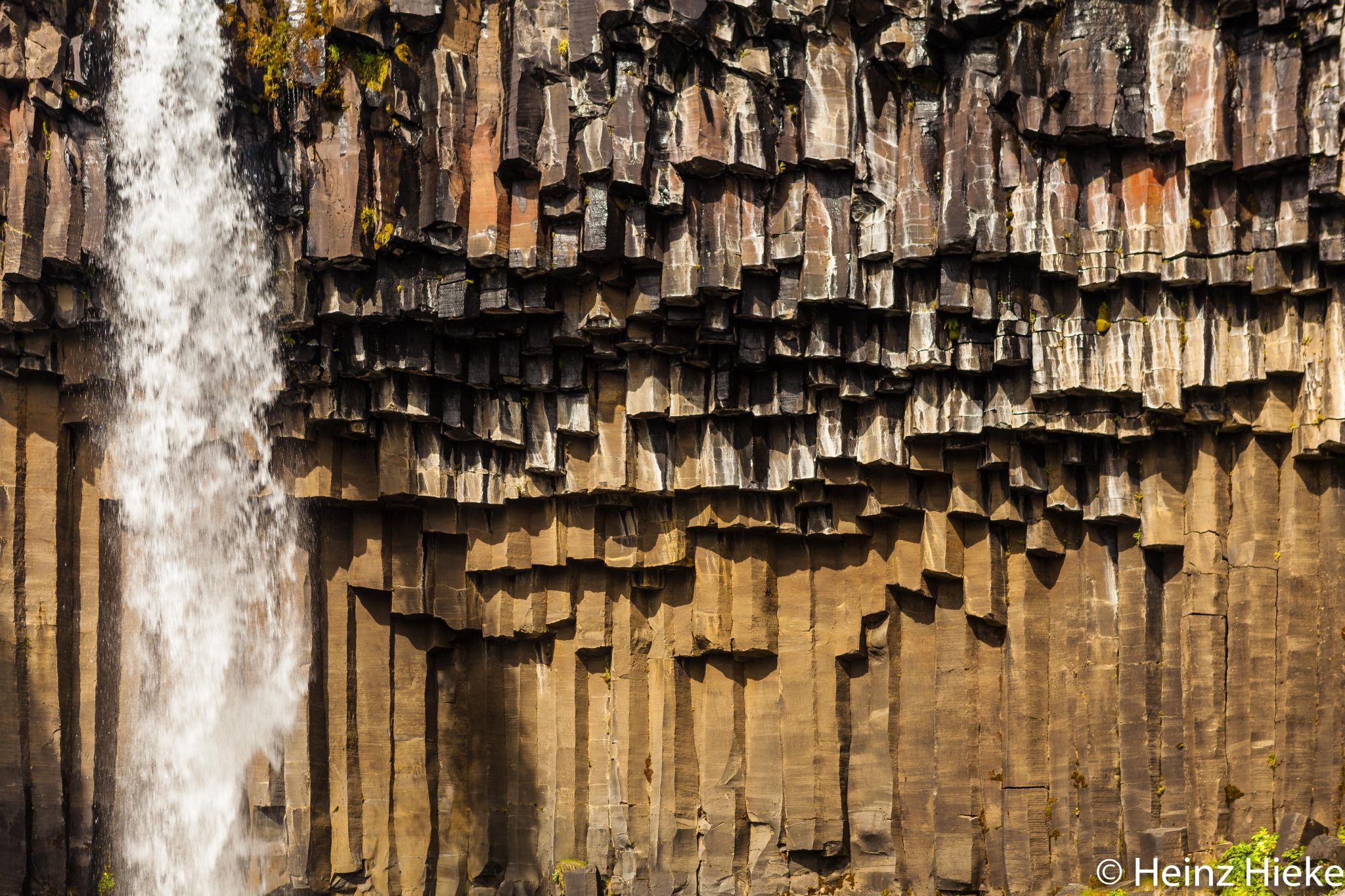 Lava rock pillars at Svartifoss, Iceland