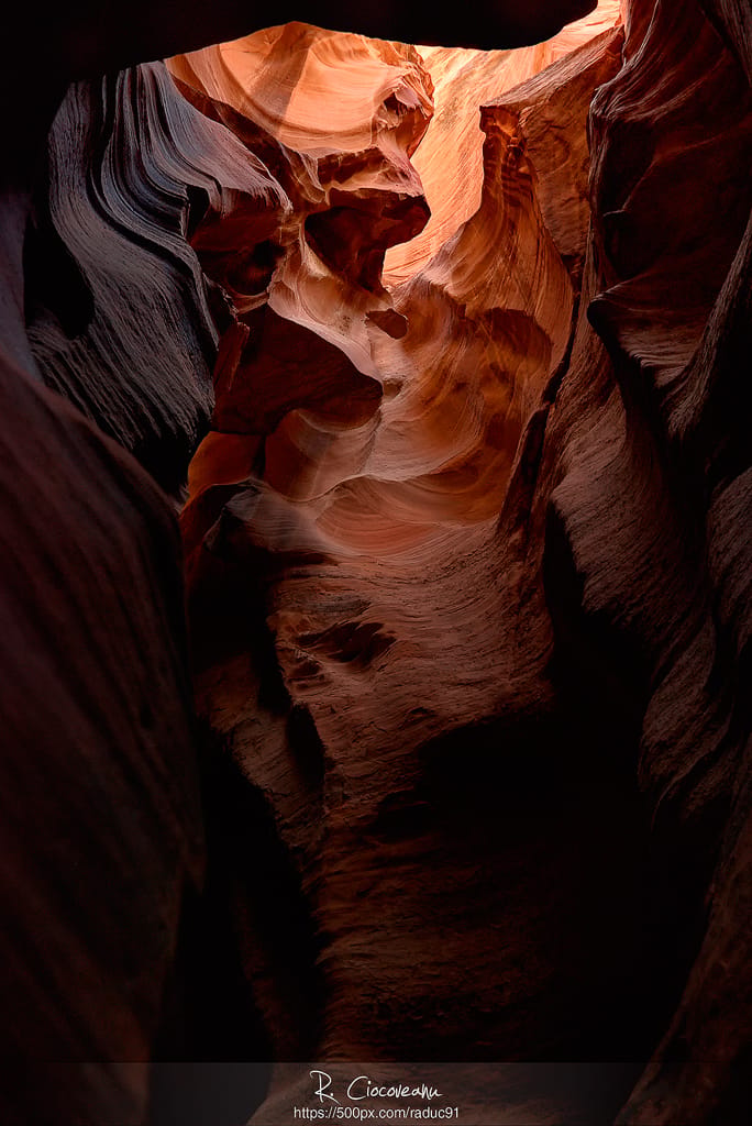 Light and shadows in Antelope Canyon, USA