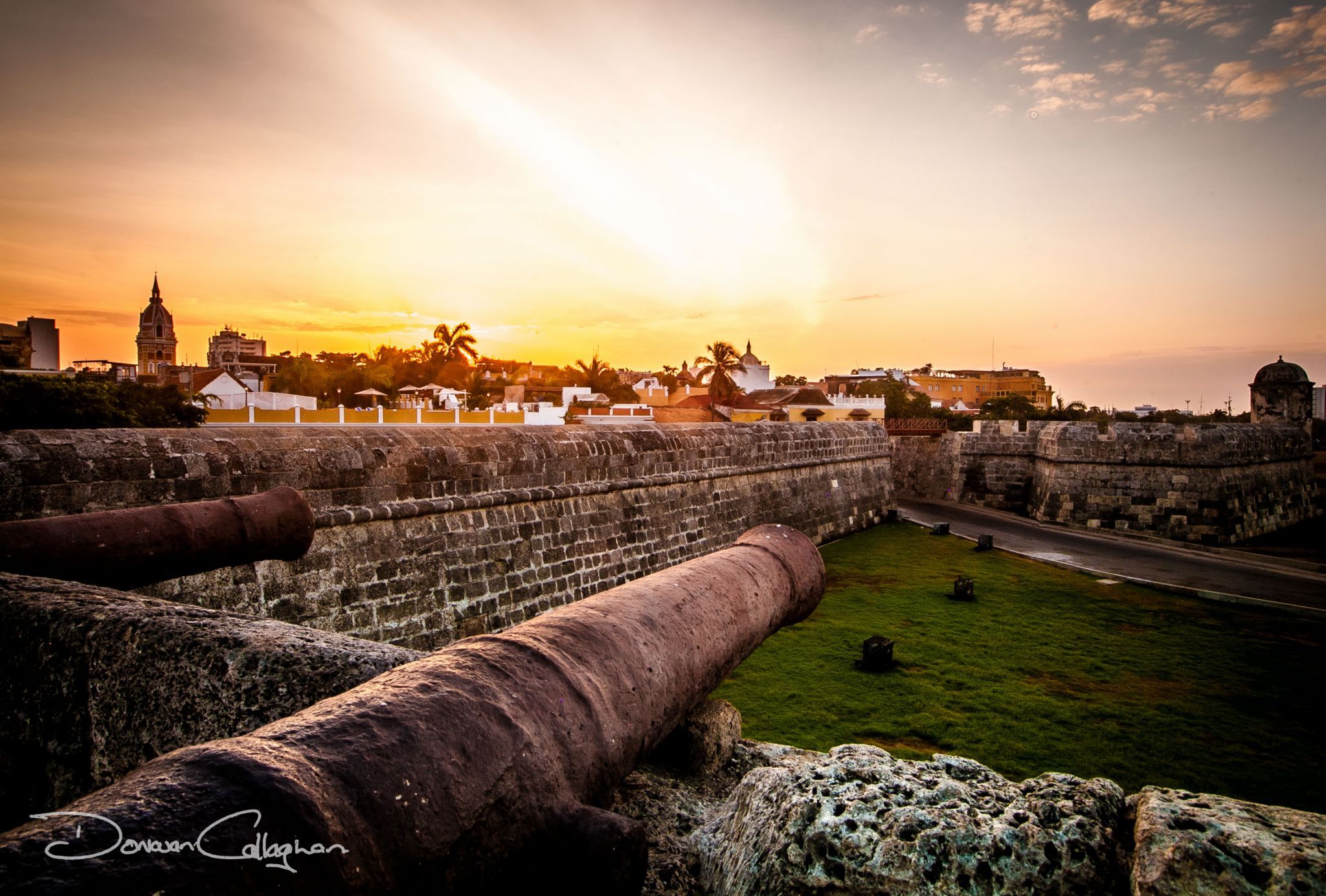 Old fort sunset Cartagena, Colombia, Colombia