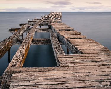 Old pier in Punta Arenas, Chile