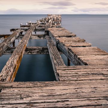 Old pier in Punta Arenas, Chile, Chile
