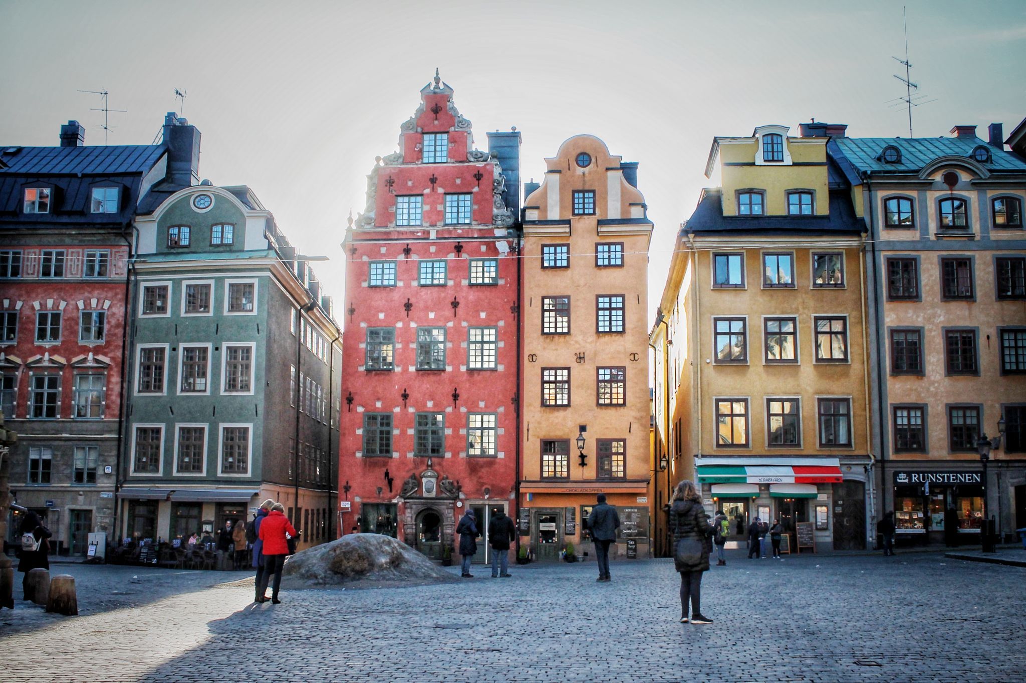 Coloful Houses from Stortoget I Stockholm, Sweden