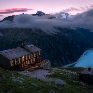 Olpererhütte in the Austrian Alps, Austria