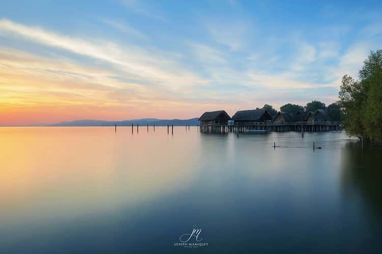 Pile dwellings in Uhldingen on Lake Constance