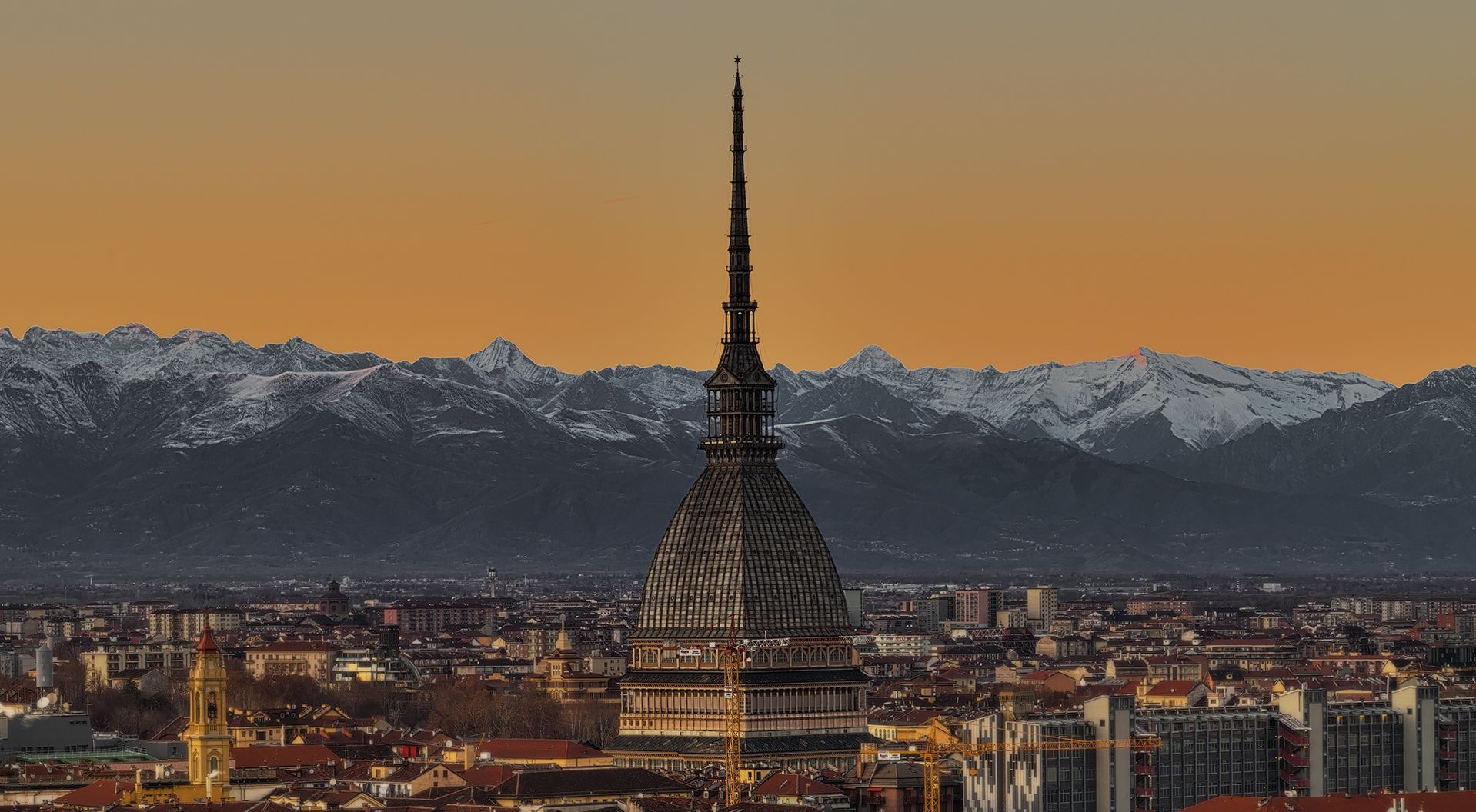 Piazza Vittorio Veneto from Monte dei Cappuccini, Italy
