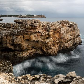 rocky coast of Portocolom, Spain
