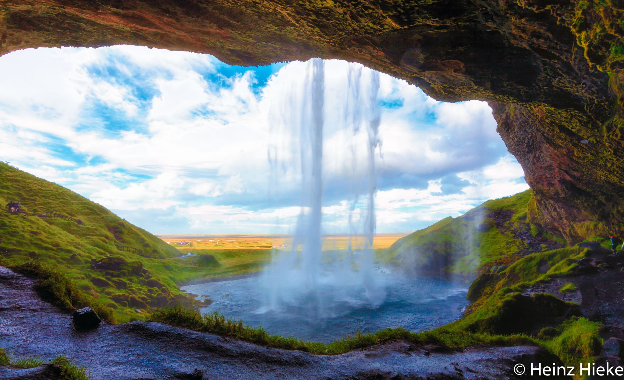 Behind the Seljalandsfoss, Iceland