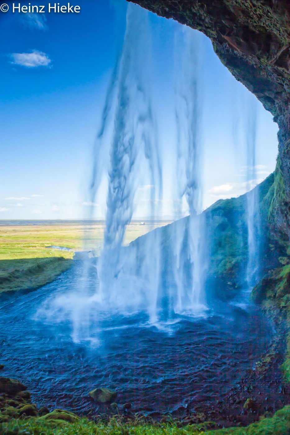 Behind the Seljalandsfoss, Iceland