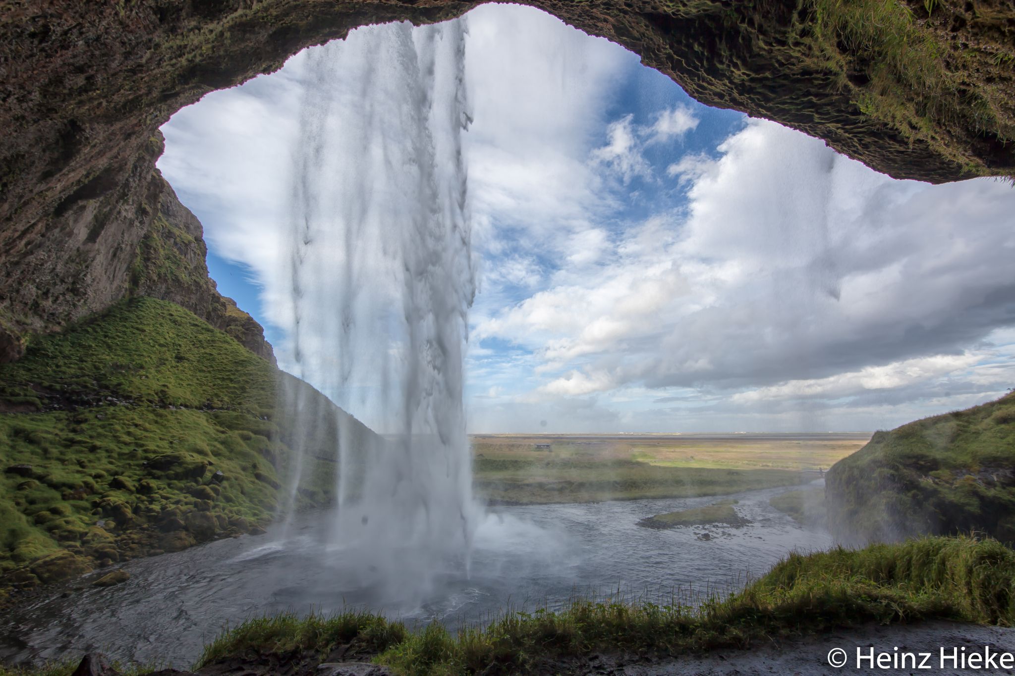 Behind the Seljalandsfoss, Iceland