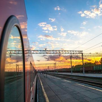 Sunrise on the Trans Siberian Railway Yekaterinburg, Russian Federation