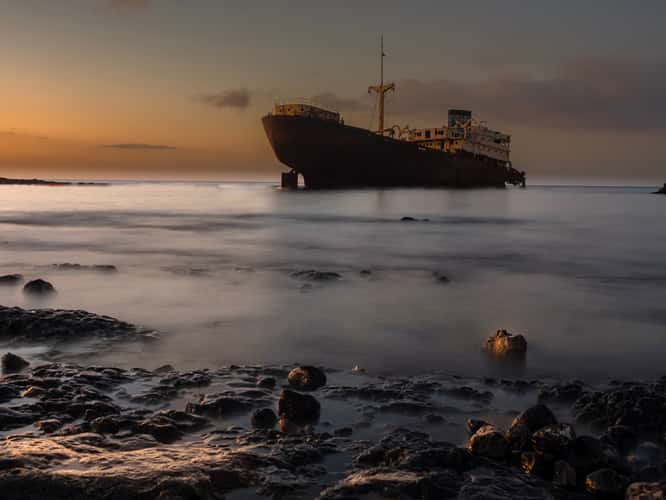 Telamon shipwreck, Arricife,Lanzarote,Spain