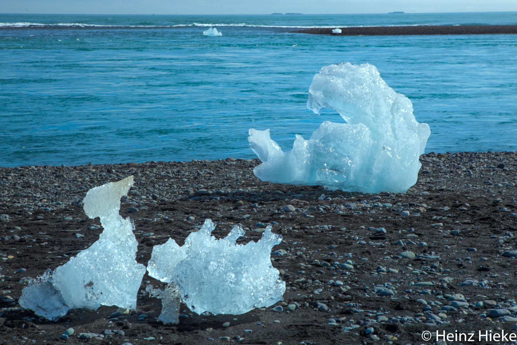 Turtle Iceberg on the beach, Iceland