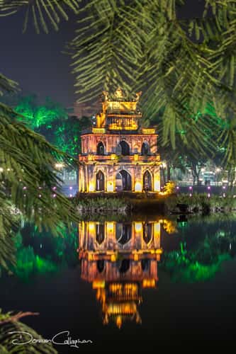 Turtle Tower at night
