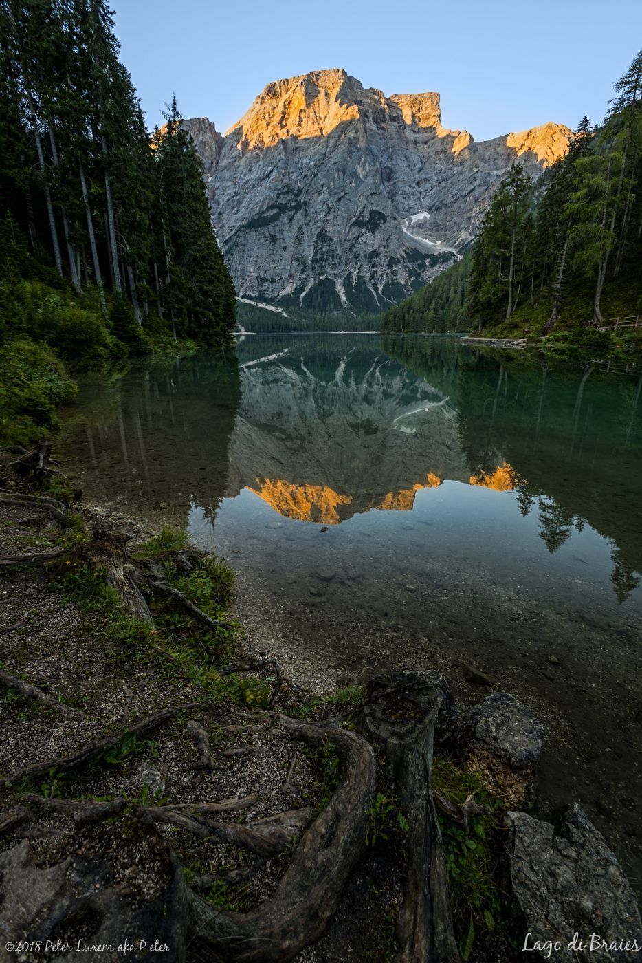 Northern Tail of Lago di Braies (Lake Braies), Italy