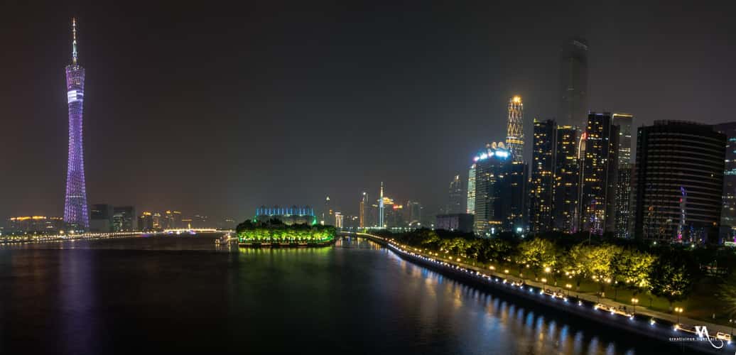 View of Canton Tower from Liede Bridge