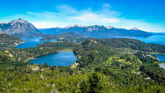 View of of the lakes & mountains at Bariloche