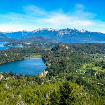 View of of the lakes & mountains at Bariloche, Argentina