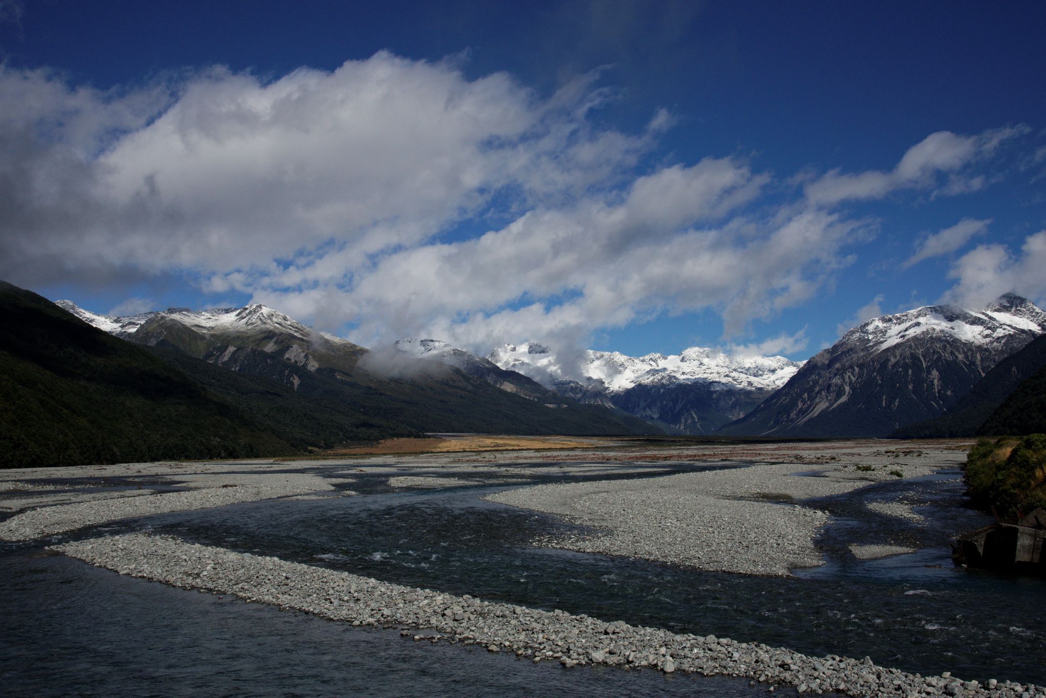 Waimakariri River in Arthur's Pass National Park, New Zealand