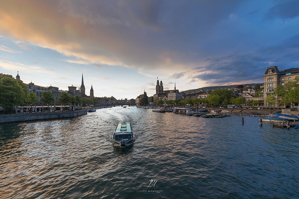 View from Quaibrücke, Zürich, Switzerland