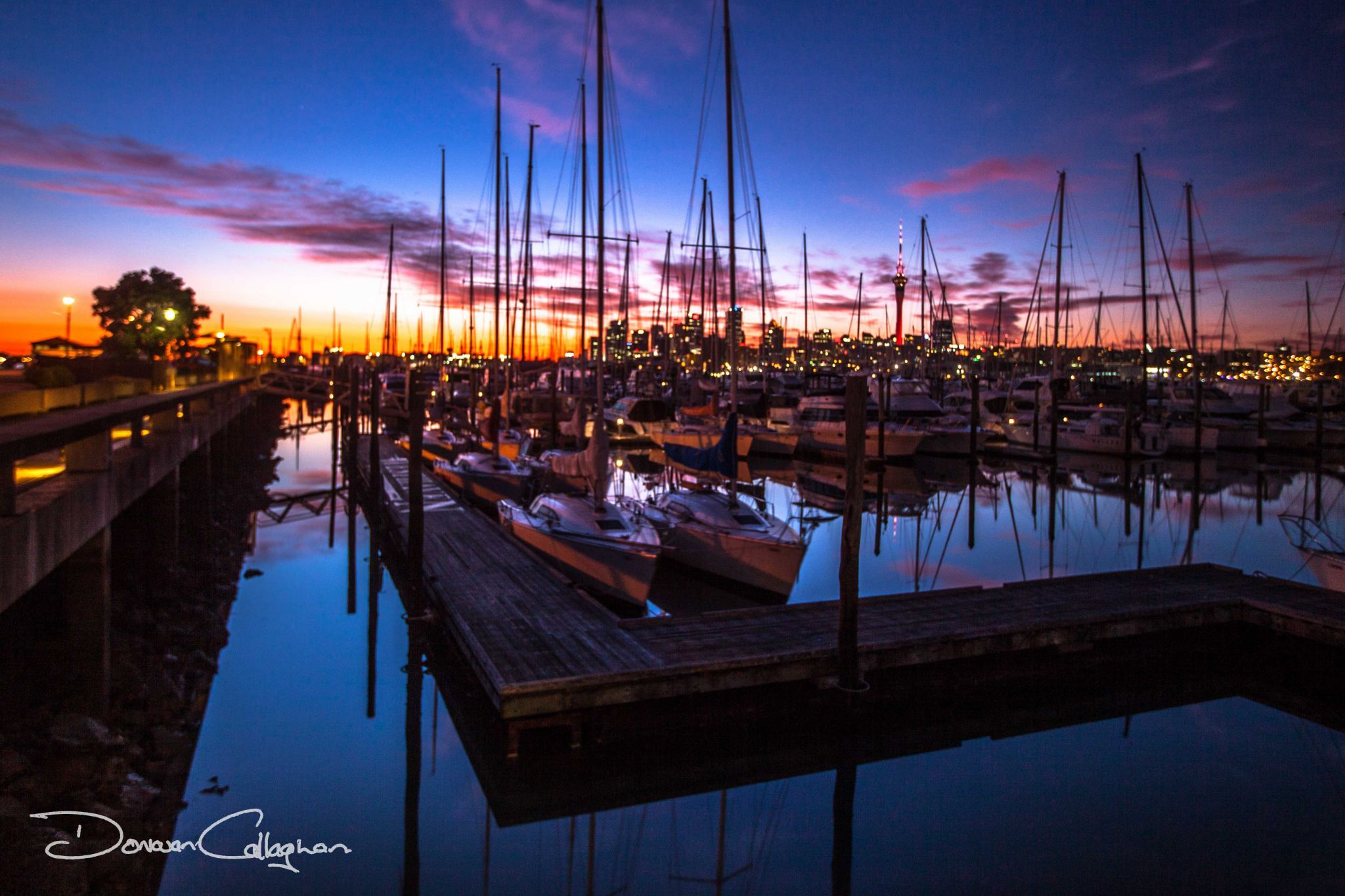 Auckland Harbour Sunrise, New Zealand