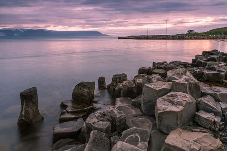basalt columns in Hofsós