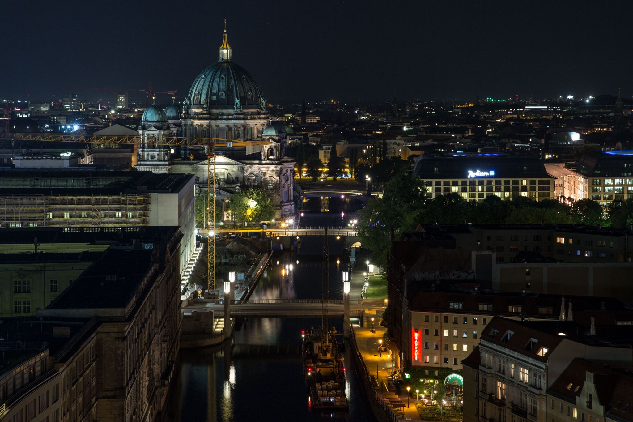Berlin Skyline from Fischerinsel Skyscraper, Germany