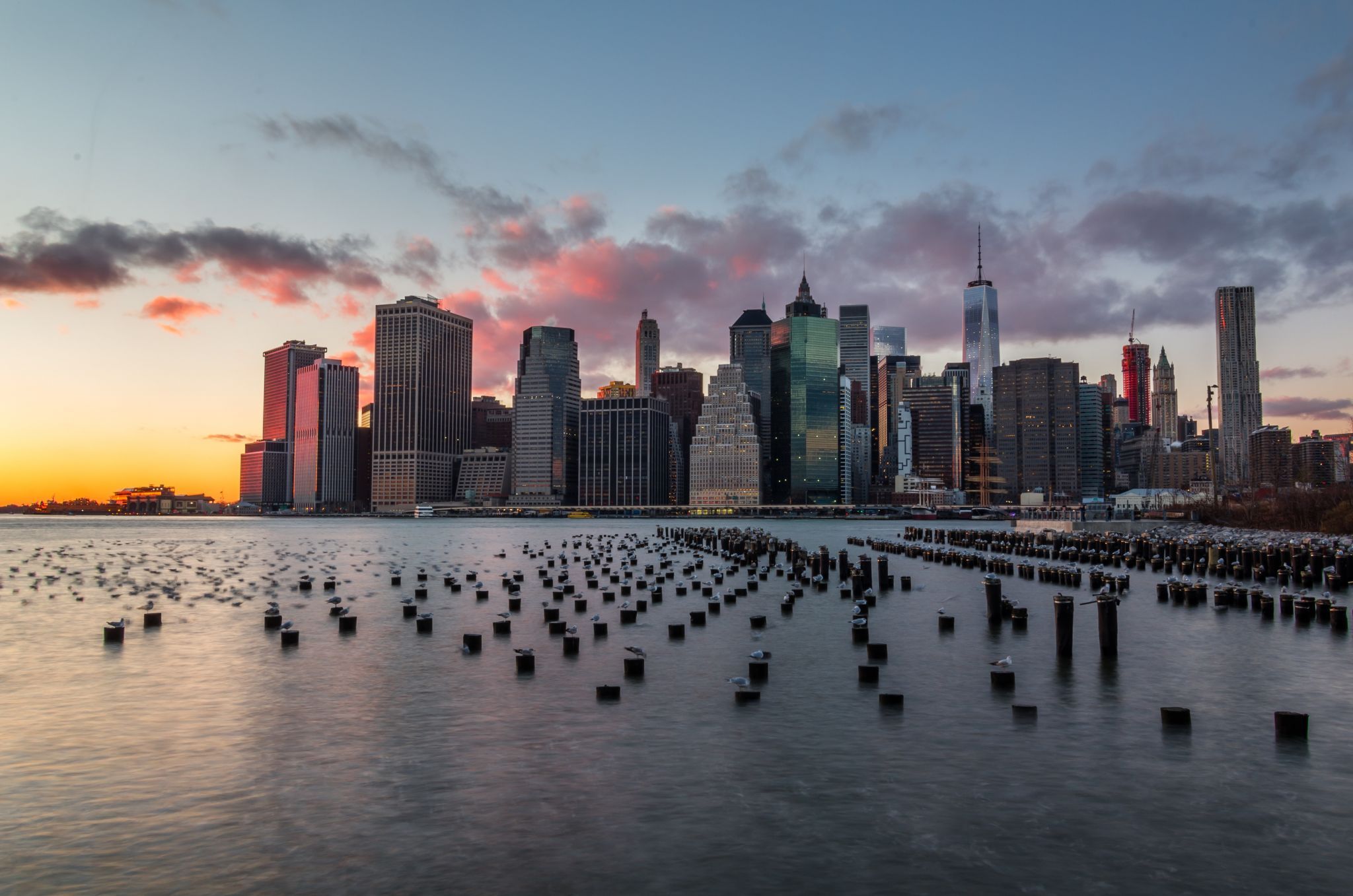 New York City Skyline from Pier 1, Brooklyn, USA