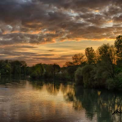 Danube from the bridge at Neuburg, Germany