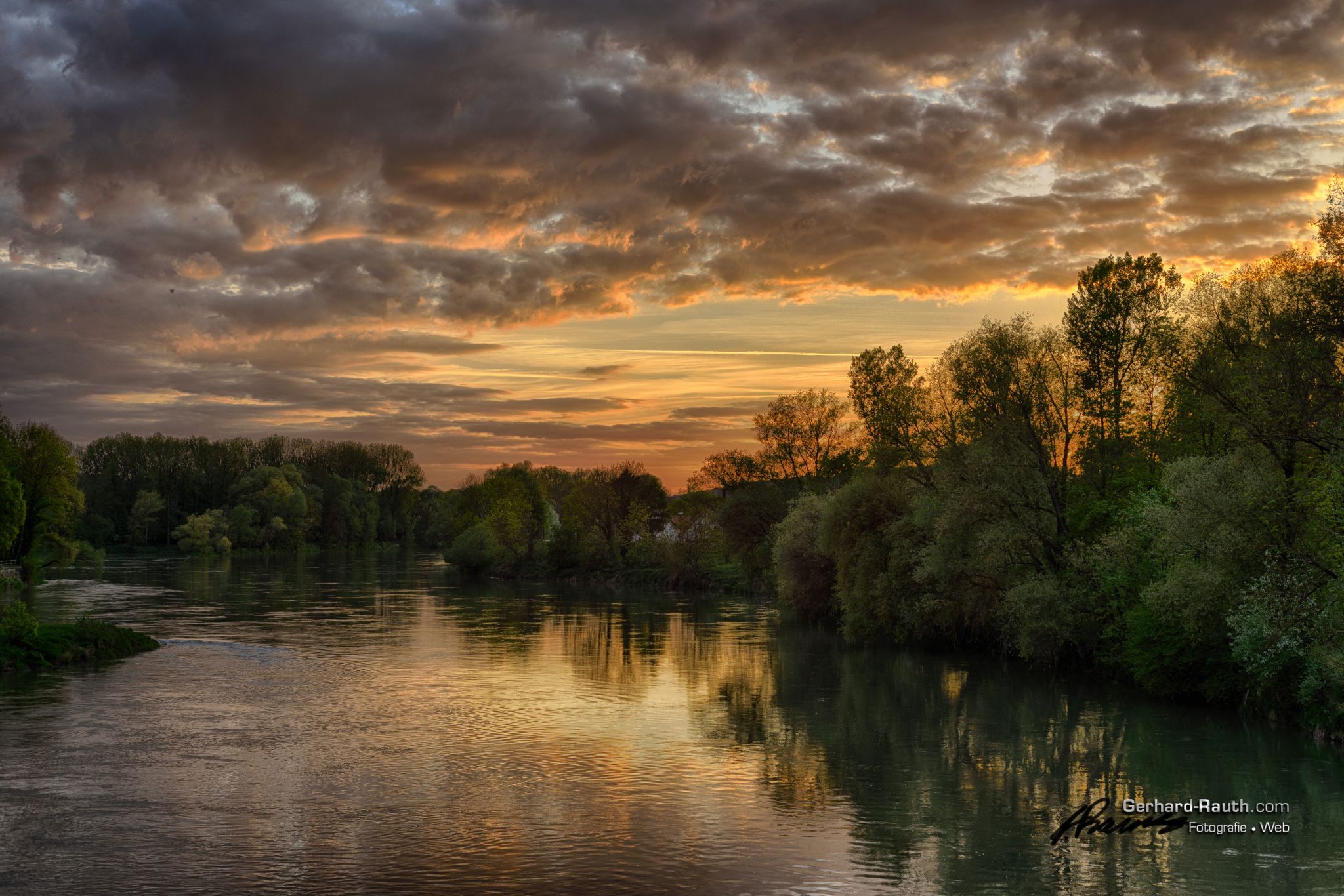 Danube from the bridge at Neuburg, Germany