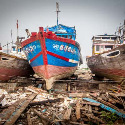 Fishing boats Hoi An, Vietnam