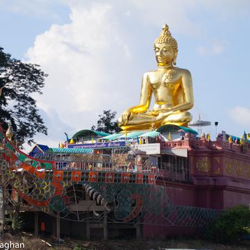 Golden Buddha on the Mekong River, Thailand