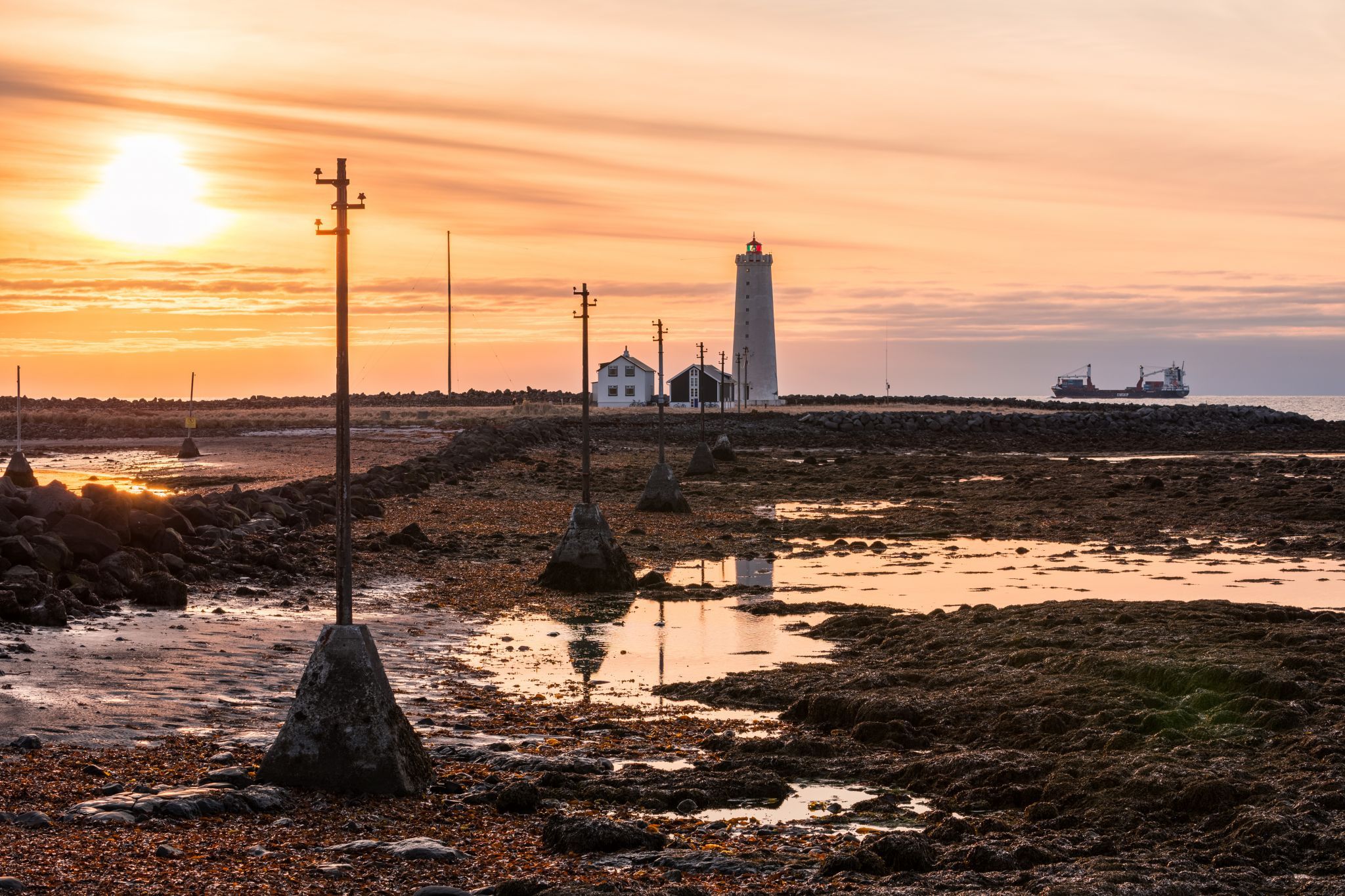 Grótta Island Lighthouse, Reykjavík, Iceland