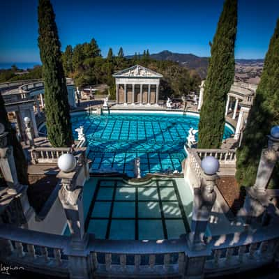 Hearst Castle outside pool California, USA