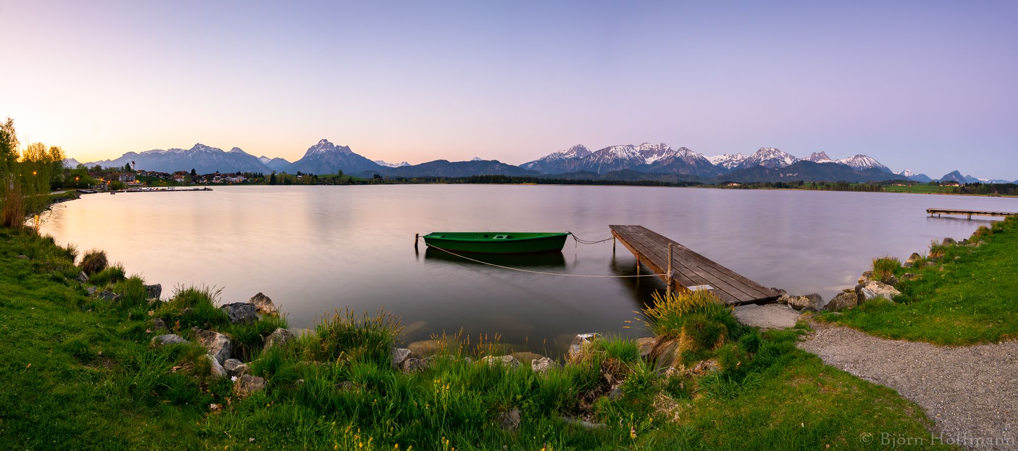 Wooden Walkways at Lake Hopfensee, Germany