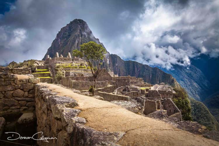 Machu Picchu leading path to the mountain