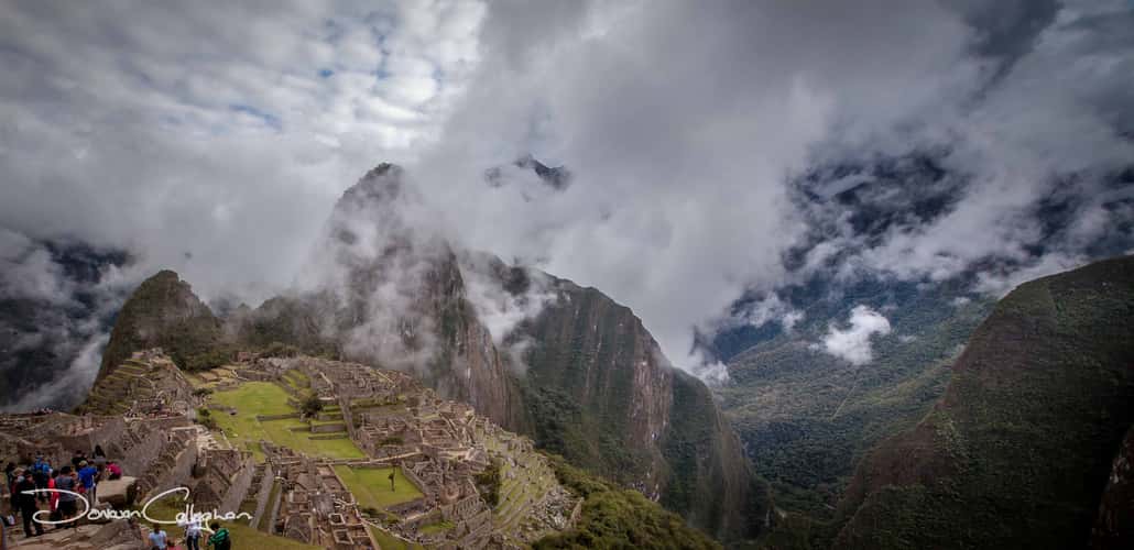 Machu Picchu with cloud