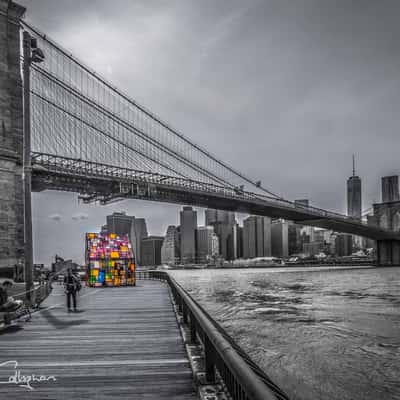 Manhattan Bridge Black & White, USA