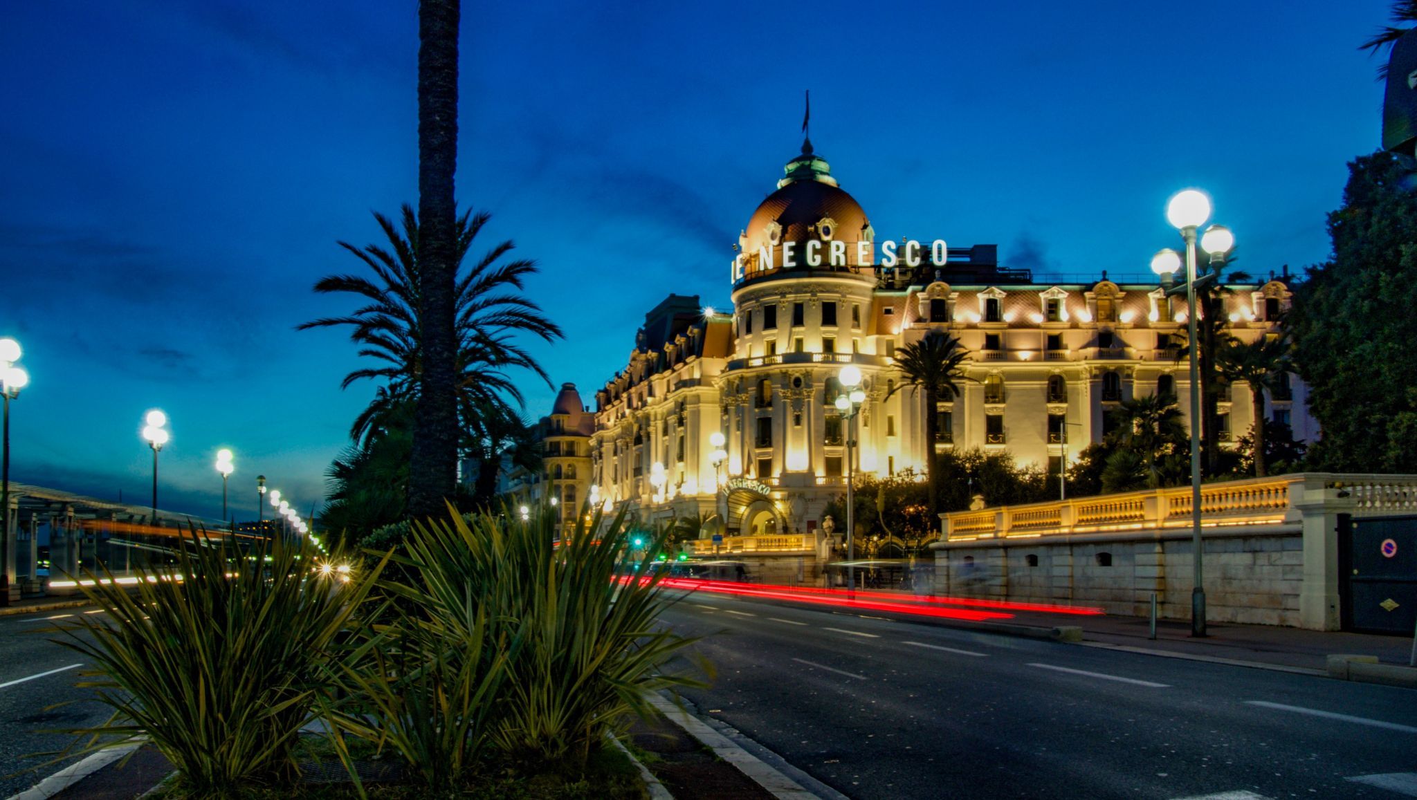 Nice at night, France